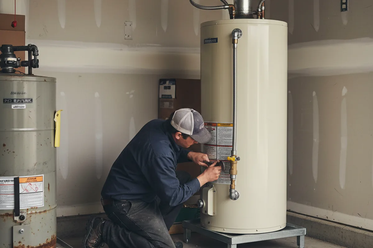 Water heater and shutoff valve replacement in Milo